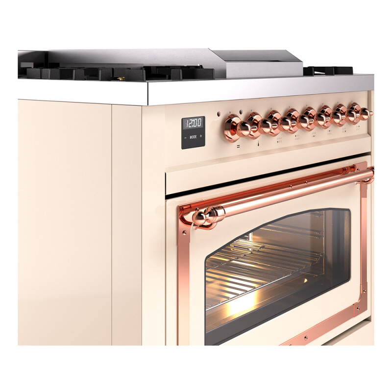 Nostalgie II Noblesse 36 inch Dual Fuel Range with 6 Burners and Griddle UN36FNMPAWP