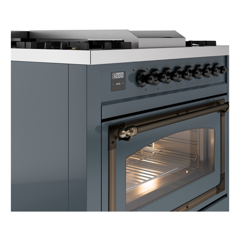 Nostalgie II Noblesse 36 inch Dual Fuel Range with 6 Burners and Griddle UN36FNMPBGB