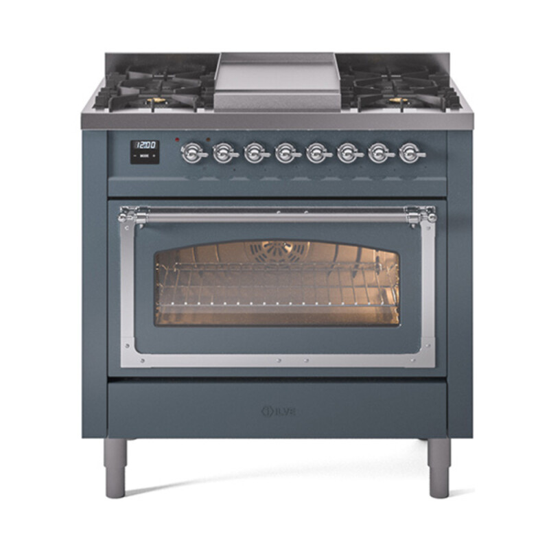 Nostalgie II Noblesse 36 inch Dual Fuel Range with 6 Burners and Griddle UN36FNMPBGC