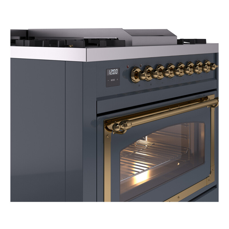 Nostalgie II Noblesse 36 inch Dual Fuel Range with 6 Burners and Griddle UN36FNMPBGG