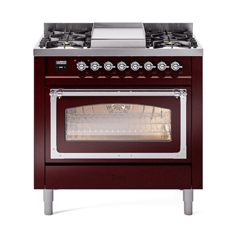 Nostalgie II Noblesse 36 inch Dual Fuel Range with 6 Burners and Griddle UN36FNMPBUC