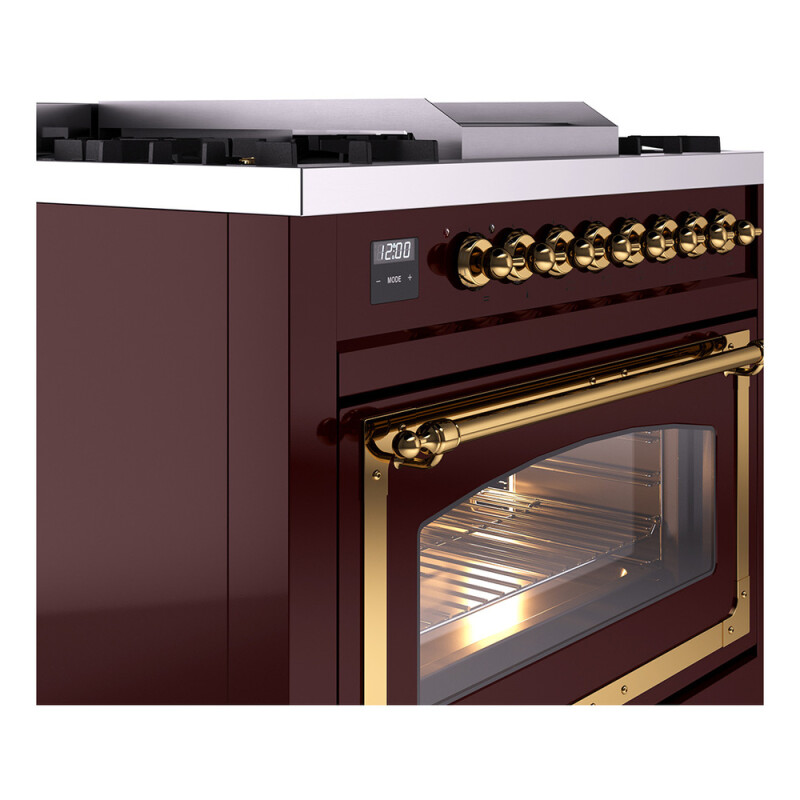 Nostalgie II Noblesse 36 inch Dual Fuel Range with 6 Burners and Griddle UN36FNMPBUG