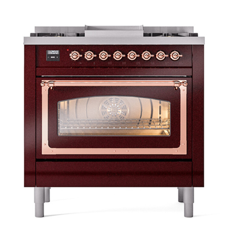 Nostalgie II Noblesse 36 inch Dual Fuel Range with 6 Burners and Griddle UN36FNMPBUP