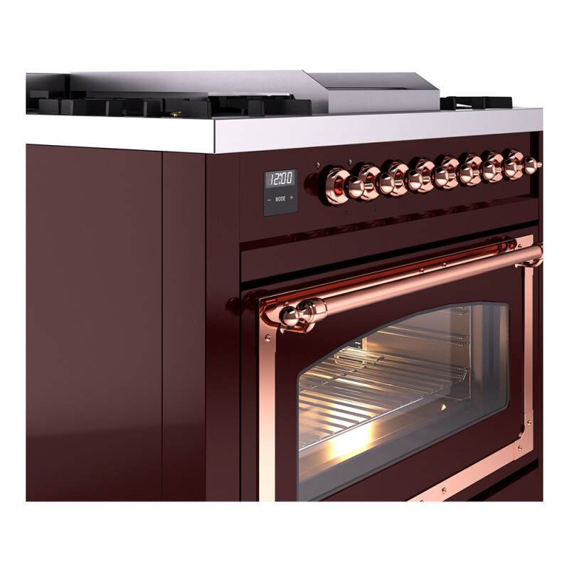 Nostalgie II Noblesse 36 inch Dual Fuel Range with 6 Burners and Griddle UN36FNMPBUP