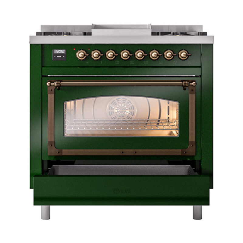 Nostalgie II Noblesse 36 inch Dual Fuel Range with 6 Burners and Griddle UN36FNMPEGB