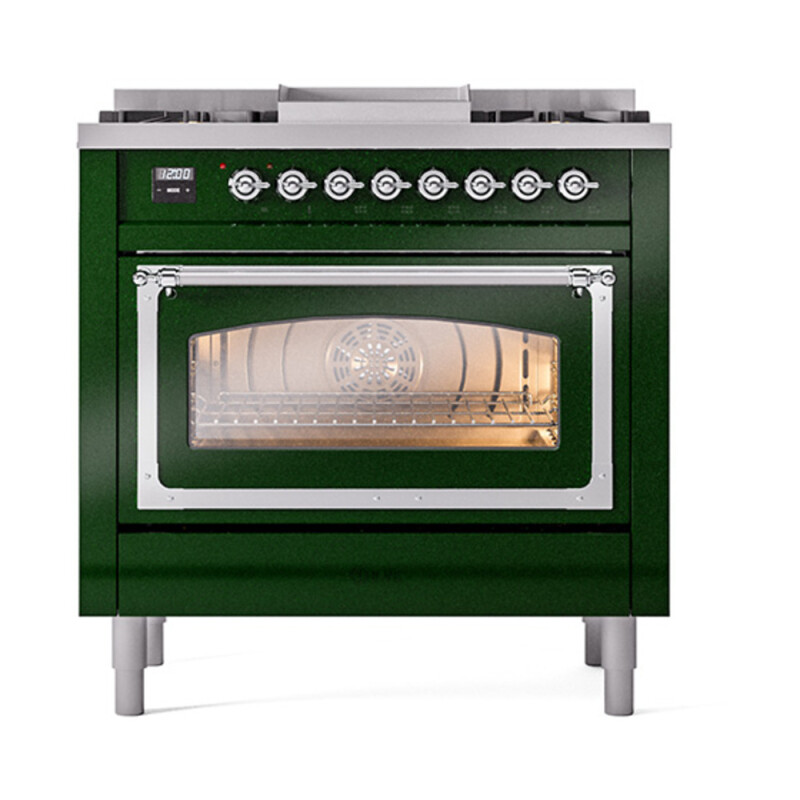 Nostalgie II Noblesse 36 inch Dual Fuel Range with 6 Burners and Griddle UN36FNMPEGC