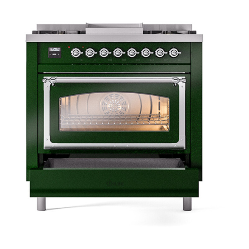 Nostalgie II Noblesse 36 inch Dual Fuel Range with 6 Burners and Griddle UN36FNMPEGCLP