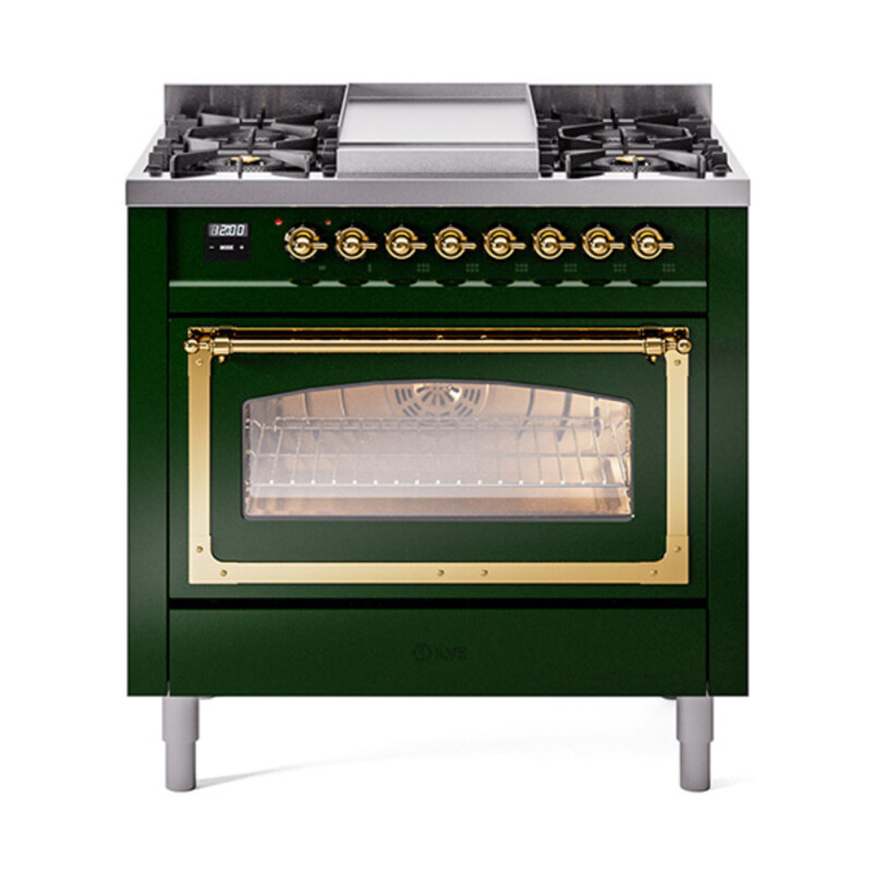 Nostalgie II Noblesse 36 inch Dual Fuel Range with 6 Burners and Griddle UN36FNMPEGG