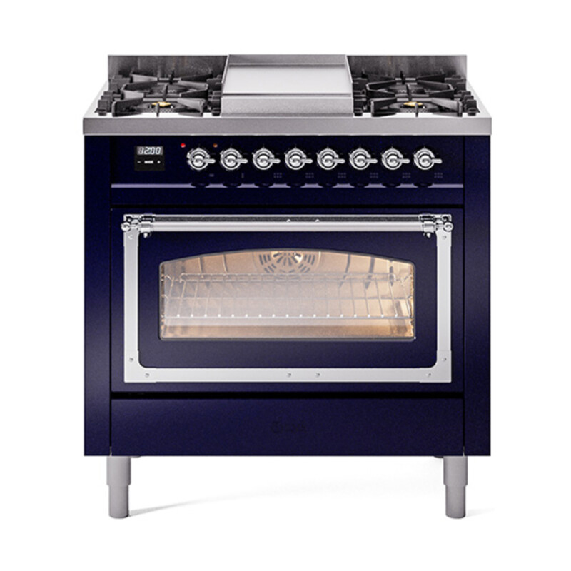 Nostalgie II Noblesse 36 inch Dual Fuel Range with 6 Burners and Griddle UN36FNMPMBCLP