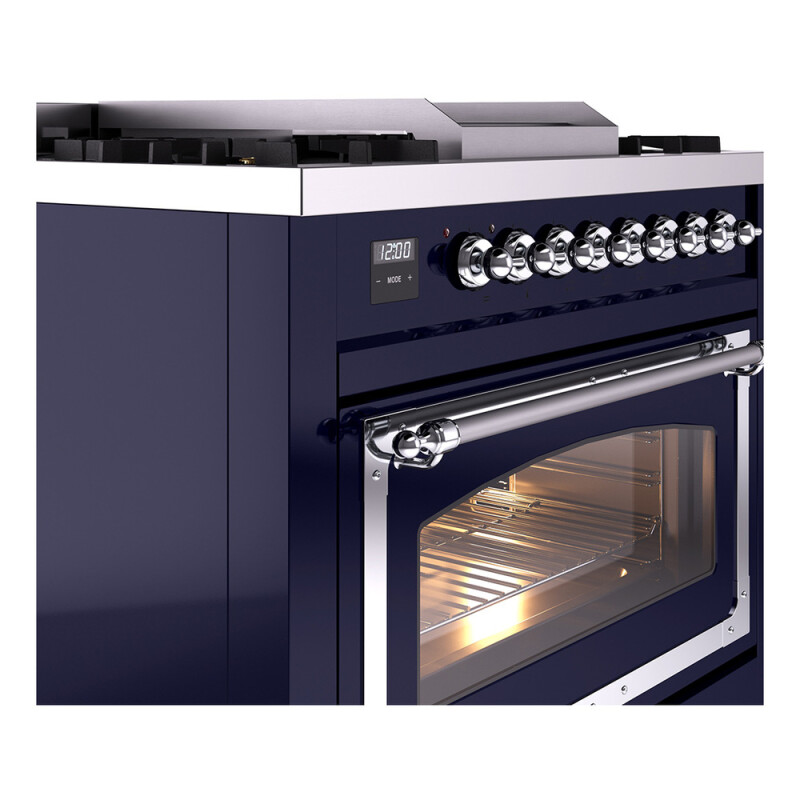 Nostalgie II Noblesse 36 inch Dual Fuel Range with 6 Burners and Griddle UN36FNMPMBCLP