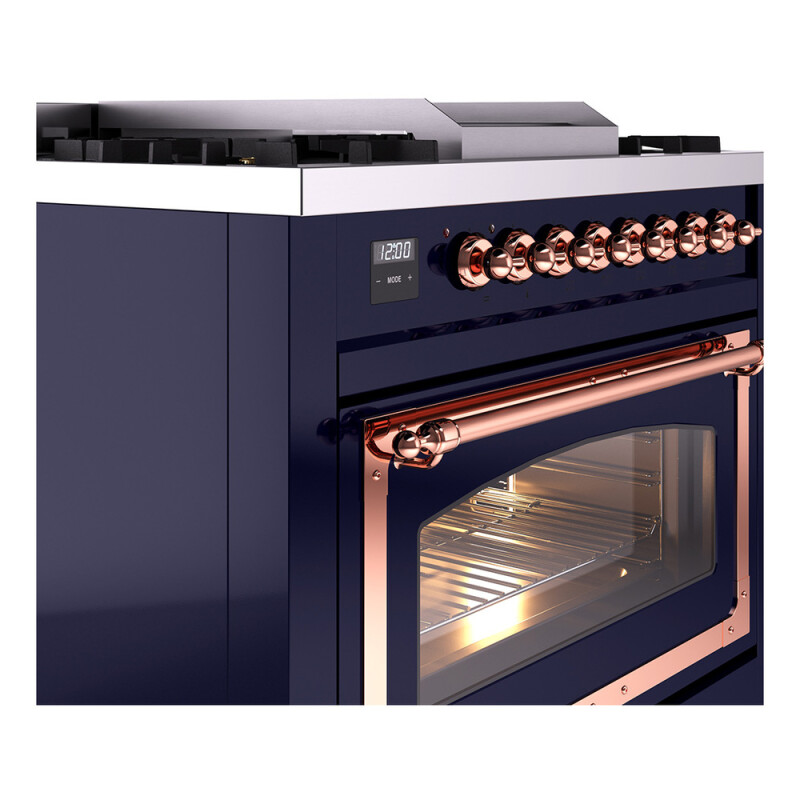 Nostalgie II Noblesse 36 inch Dual Fuel Range with 6 Burners and Griddle UN36FNMPMBPLP