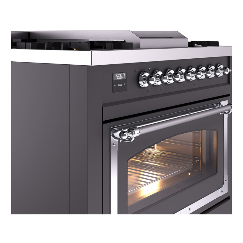 Nostalgie II Noblesse 36 inch Dual Fuel Range with 6 Burners and Griddle UN36FNMPMGC