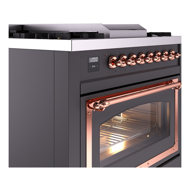 Nostalgie II Noblesse 36 inch Dual Fuel Range with 6 Burners and Griddle UN36FNMPMGP