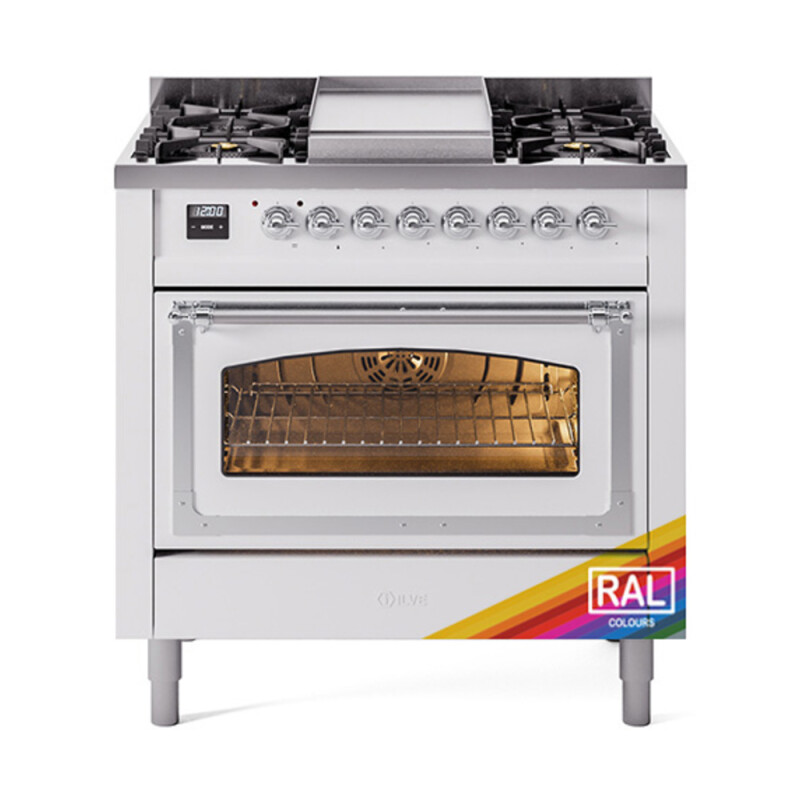 Nostalgie II Noblesse 36 inch Dual Fuel Range with 6 Burners and Griddle UN36FNMPRAC
