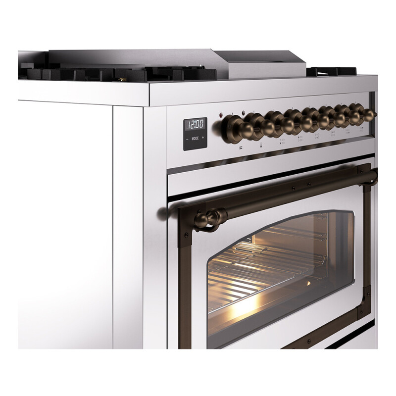 Nostalgie II Noblesse 36 inch Dual Fuel Range with 6 Burners and Griddle UN36FNMPSSB