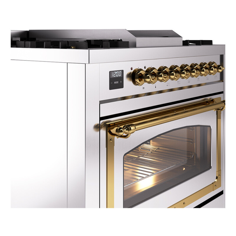 Nostalgie II Noblesse 36 inch Dual Fuel Range with 6 Burners and Griddle UN36FNMPSSG