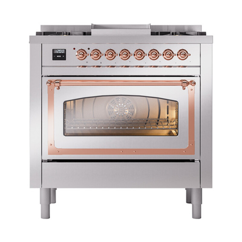 Nostalgie II Noblesse 36 inch Dual Fuel Range with 6 Burners and Griddle UN36FNMPSSP