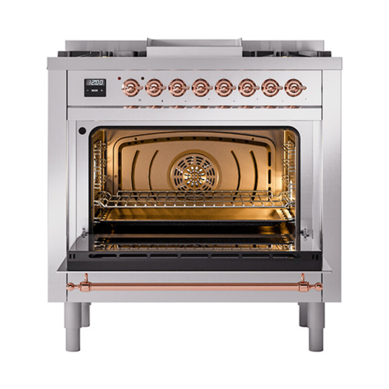 Nostalgie II Noblesse 36 inch Dual Fuel Range with 6 Burners and Griddle UN36FNMPSSP