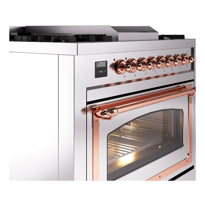 Nostalgie II Noblesse 36 inch Dual Fuel Range with 6 Burners and Griddle UN36FNMPSSP