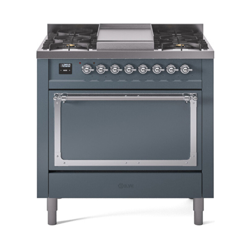 Nostalgie II Noblesse 36 inch Dual Fuel Range with 6 Burners and Griddle UN36FQNMPBGC