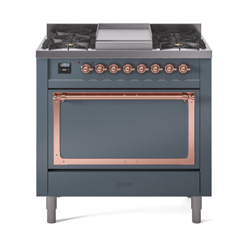 Nostalgie II Noblesse 36 inch Dual Fuel Range with 6 Burners and Griddle UN36FQNMPBGP