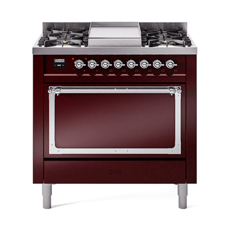 Nostalgie II Noblesse 36 inch Dual Fuel Range with 6 Burners and Griddle UN36FQNMPBUC