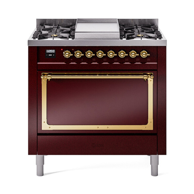 Nostalgie II Noblesse 36 inch Dual Fuel Range with 6 Burners and Griddle UN36FQNMPBUG