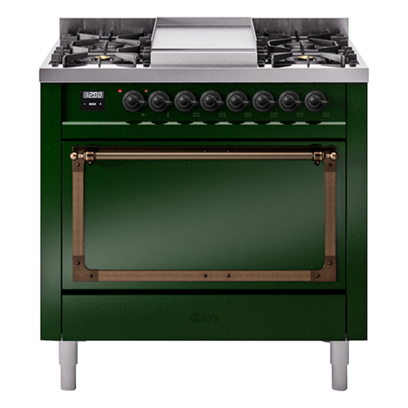 Nostalgie II Noblesse 36 inch Dual Fuel Range with 6 Burners and Griddle UN36FQNMPEGB