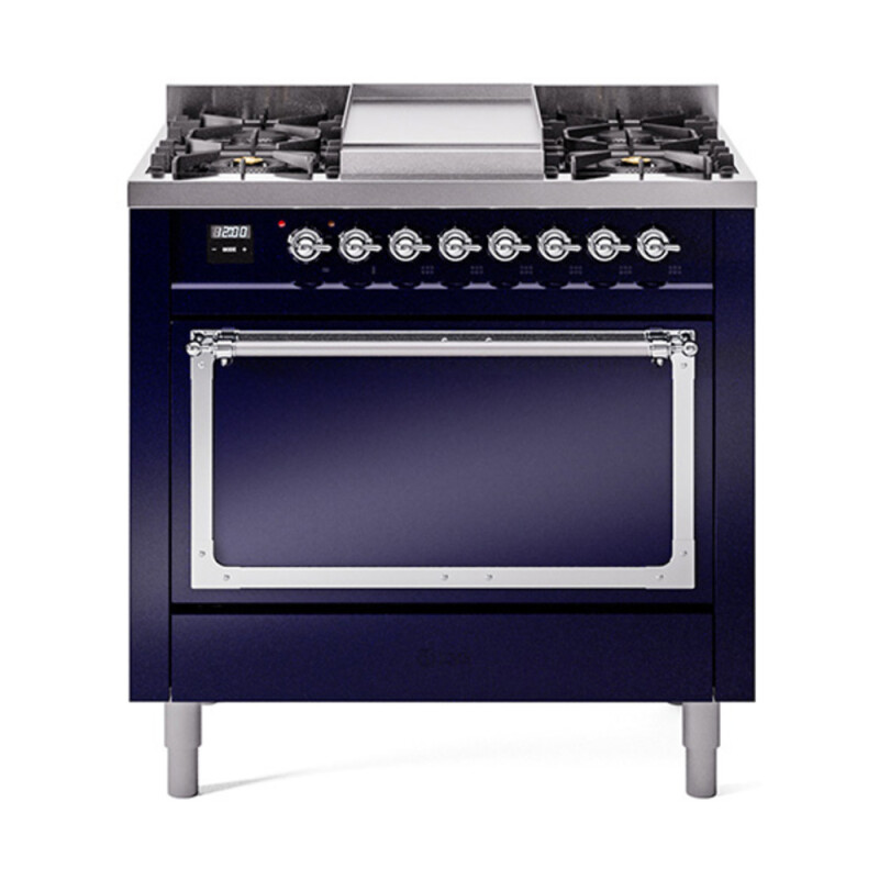 Nostalgie II Noblesse 36 inch Dual Fuel Range with 6 Burners and Griddle UN36FQNMPMBCLP