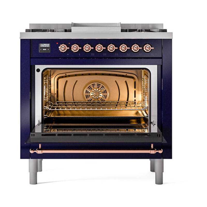 Nostalgie II Noblesse 36 inch Dual Fuel Range with 6 Burners and Griddle UN36FQNMPMBP
