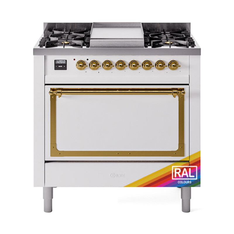 Nostalgie II Noblesse 36 inch Dual Fuel Range with 6 Burners and Griddle UN36FQNMPRAG