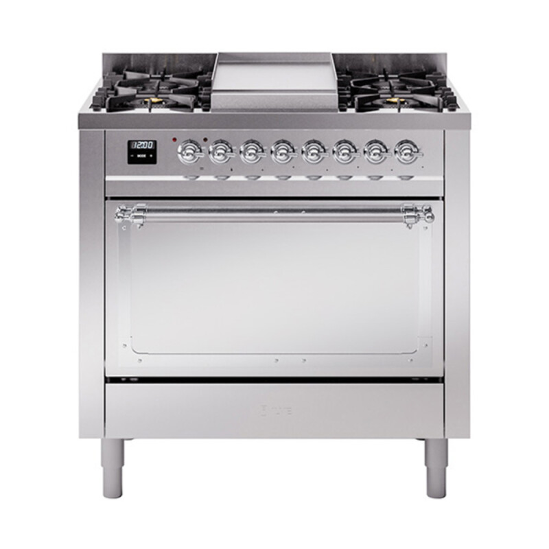 Nostalgie II Noblesse 36 inch Dual Fuel Range with 6 Burners and Griddle UN36FQNMPSSC