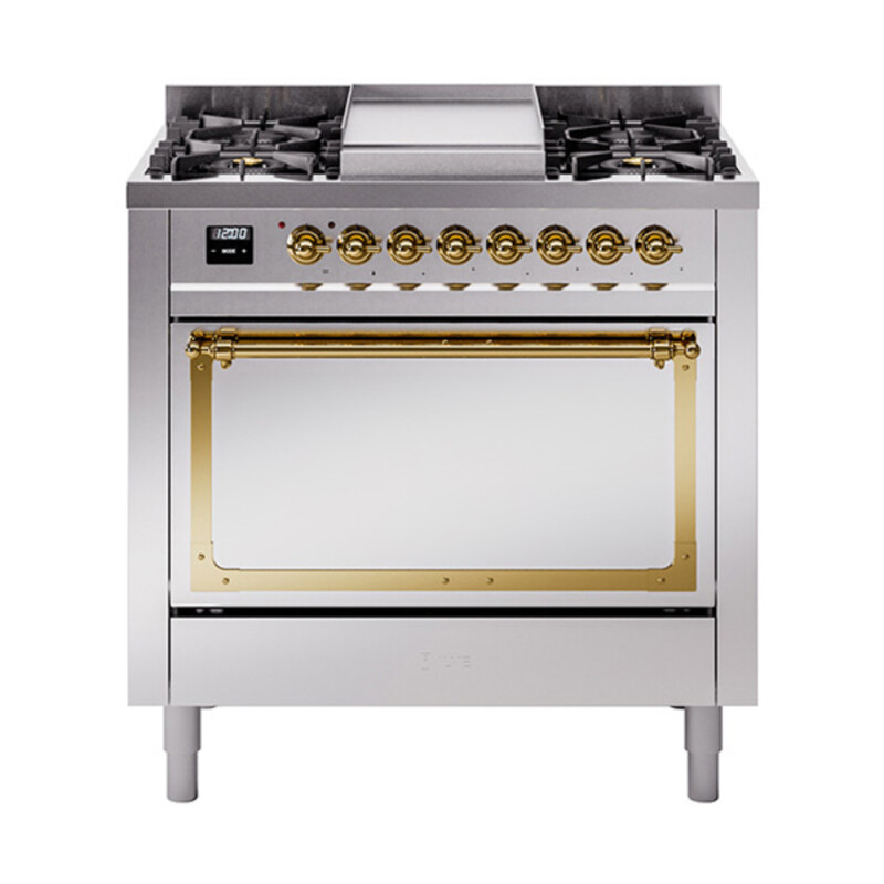 Nostalgie II Noblesse 36 inch Dual Fuel Range with 6 Burners and Griddle UN36FQNMPSSG