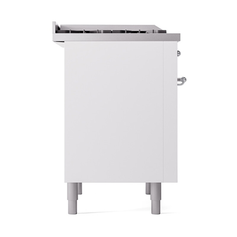 Nostalgie II Noblesse 36″ Dual Fuel Range (Natural Gas, Solid Door, White, Chrome) UN36FQNMPWHC