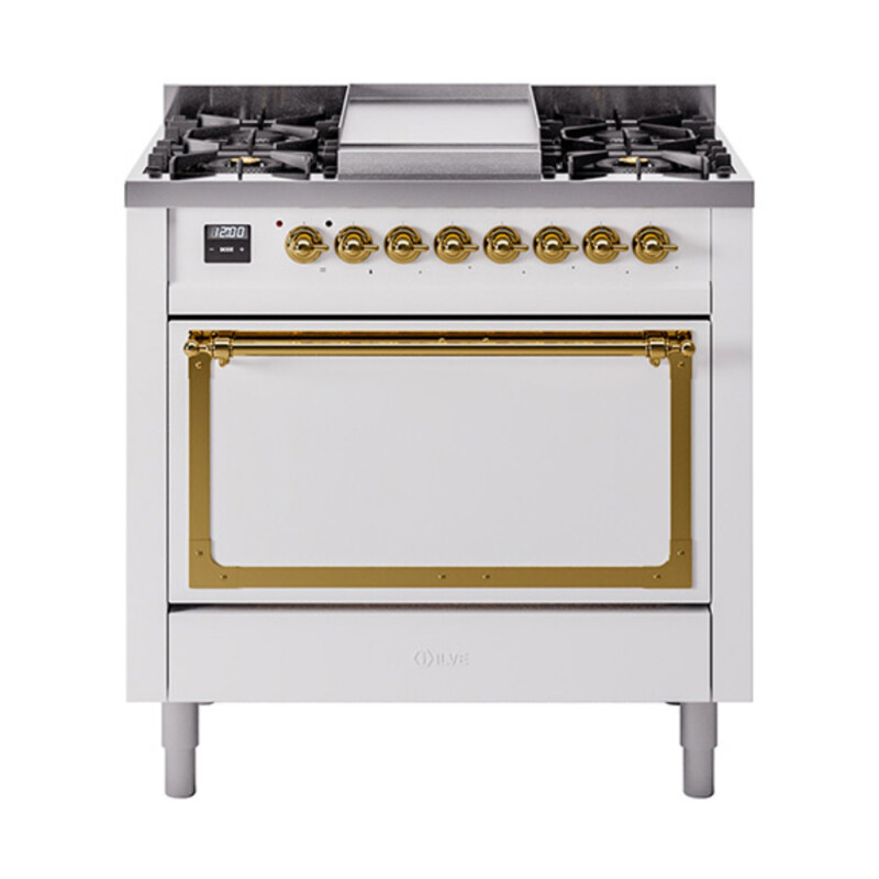 Nostalgie II Noblesse 36 inch Dual Fuel Range with 6 Burners and Griddle UN36FQNMPWHG