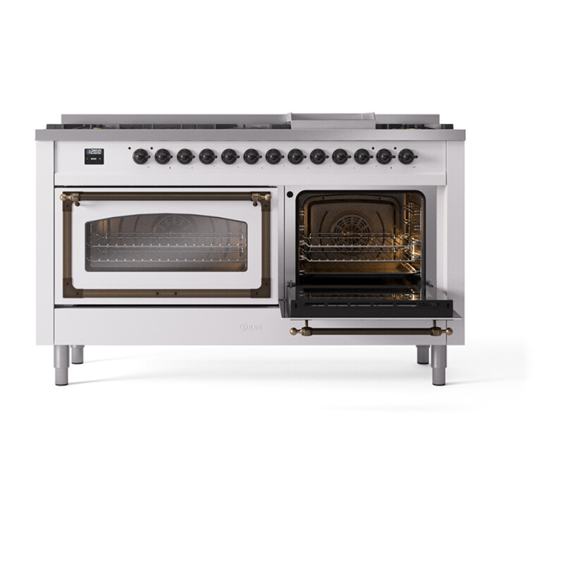 Nostalgie II Noblesse 60 inch Dual Fuel Range UN60FNMPWHBLP