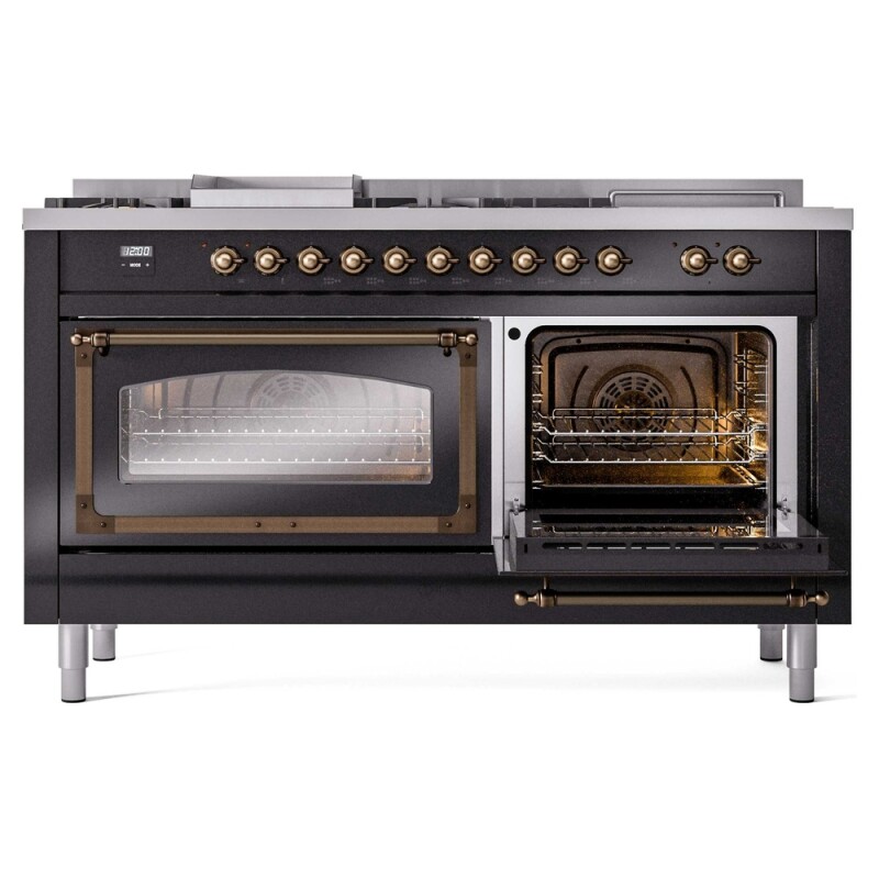 Nostalgie II Noblesse 60 inch Dual Fuel Range UN60FSNMPBKBLP