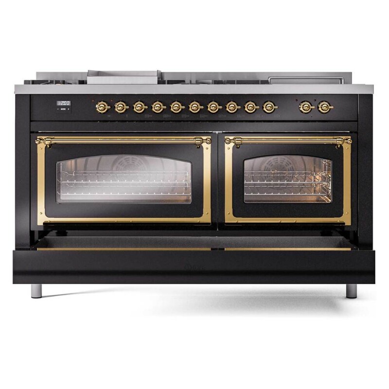 Nostalgie II Noblesse 60 inch Dual Fuel Range UN60FSNMPBKGLP