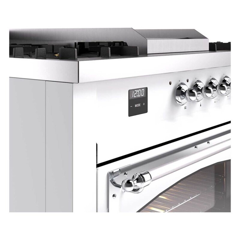 Nostalgie II Noblesse 60″ Dual Fuel Range (7 Sealed Burners + Griddle + French Top, Natural Gas, Triple Glass Door, RAL, Chrome) UN60FSNMPRAC