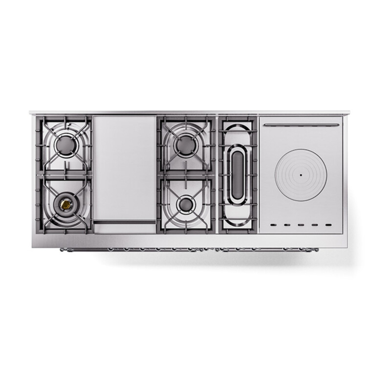 Nostalgie II Noblesse 60″ Dual Fuel Range (7 Sealed Burners + Griddle + French Top, Natural Gas, Triple Glass Door, RAL, Chrome) UN60FSNMPRAC