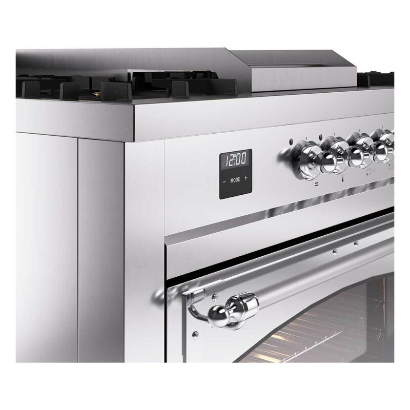 Nostalgie II Noblesse 60″ Dual Fuel Range (7 Sealed Burners + Griddle + French Top, Natural Gas, Triple Glass Door, RAL, Brass) UN60FSNMPRAG