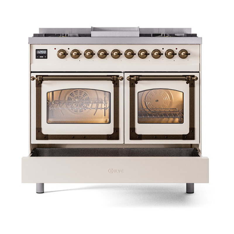 Nostalgie II Noblesse 40 inch Dual Fuel Range with 6 Burners UND40FNMPAWB