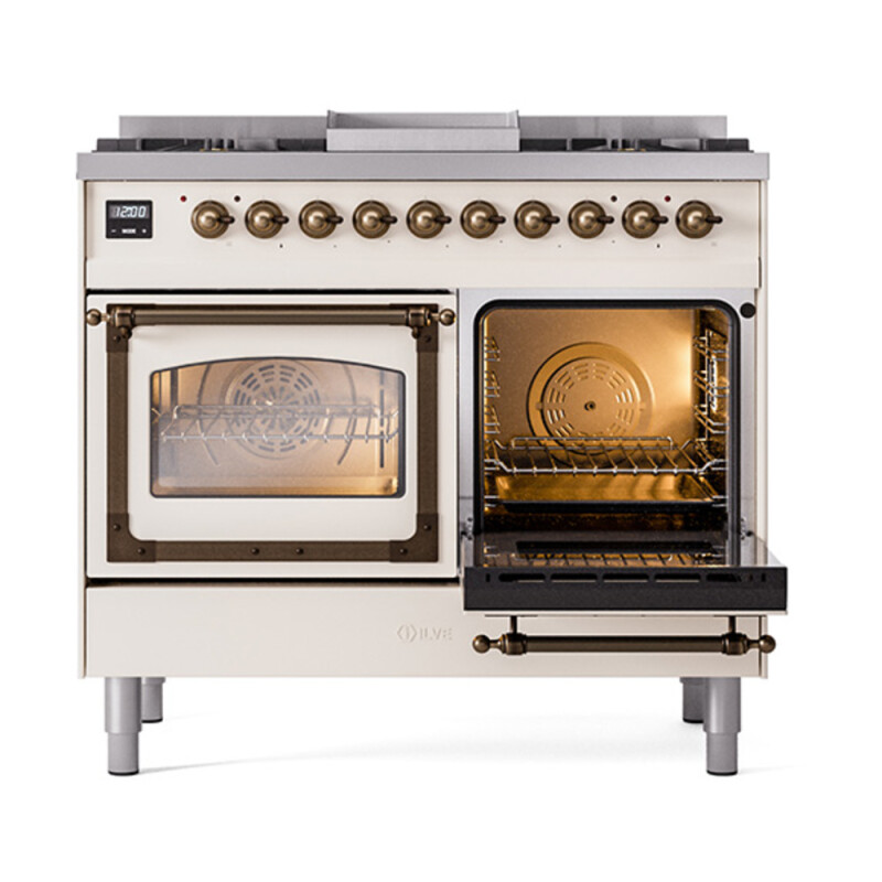 Nostalgie II Noblesse 40 inch Dual Fuel Range with 6 Burners UND40FNMPAWBLP