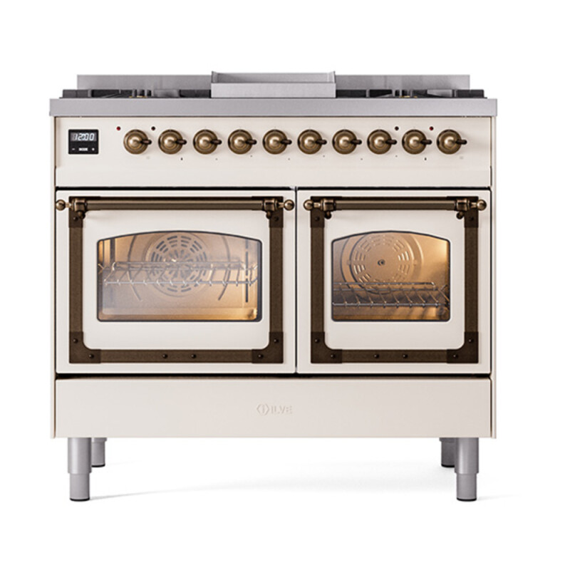 Nostalgie II Noblesse 40 inch Dual Fuel Range with 6 Burners UND40FNMPAWBLP