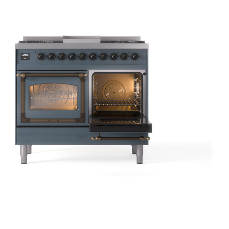 Nostalgie II Noblesse 40 inch Dual Fuel Range with 6 Burners UND40FNMPBGBLP
