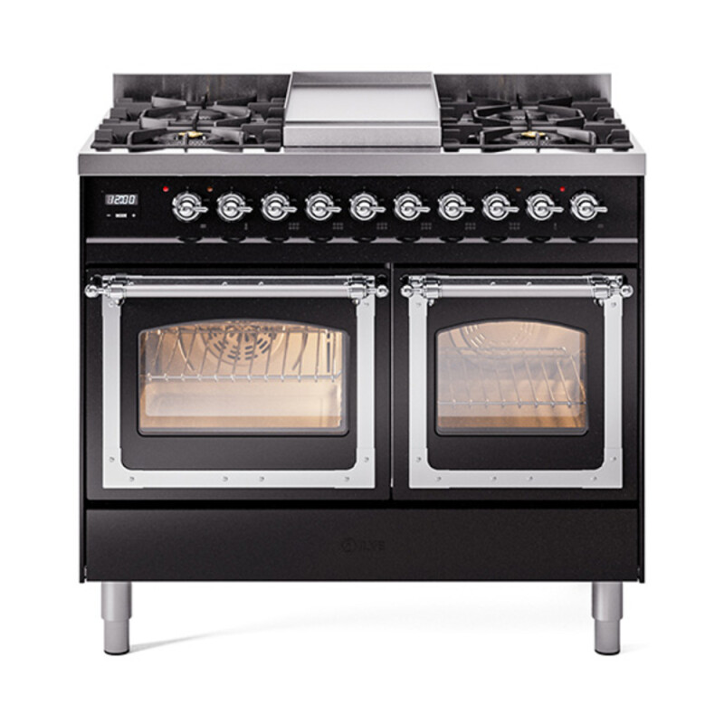 Nostalgie II Noblesse 40 inch Dual Fuel Range with 6 Burners UND40FNMPBKC