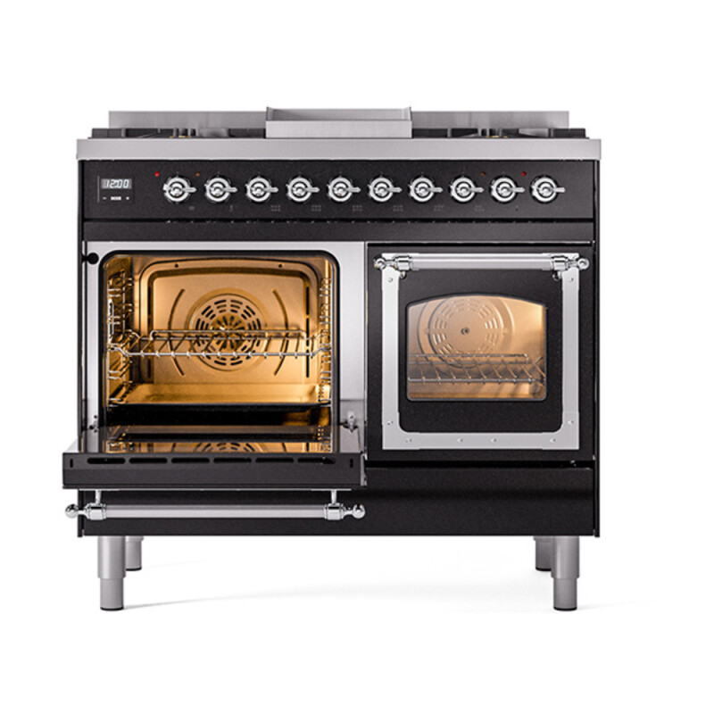 Nostalgie II Noblesse 40 inch Dual Fuel Range with 6 Burners UND40FNMPBKCLP