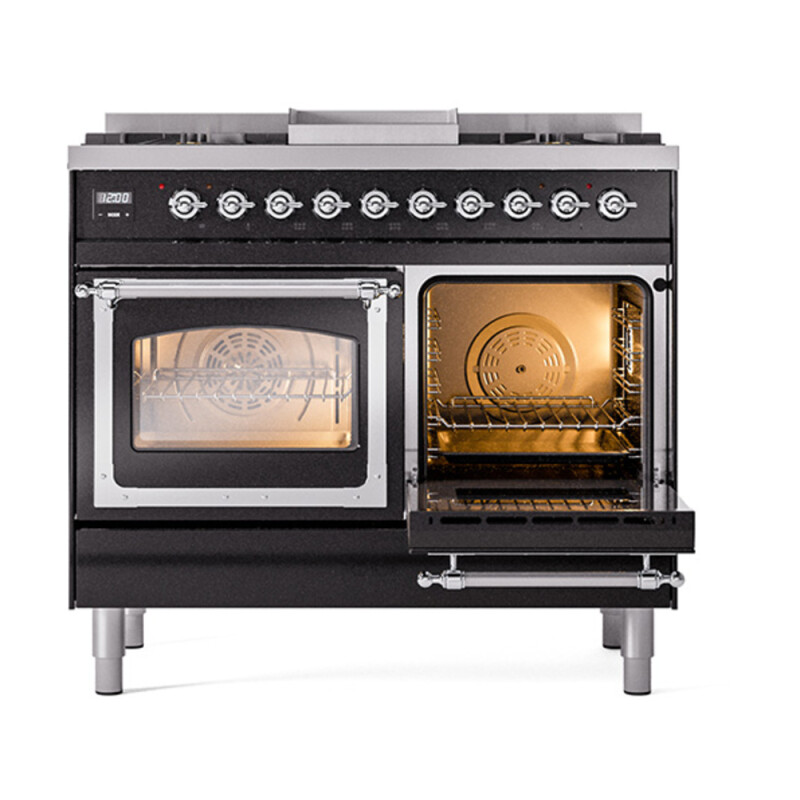 Nostalgie II Noblesse 40 inch Dual Fuel Range with 6 Burners UND40FNMPBKCLP