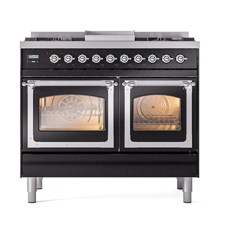 Nostalgie II Noblesse 40 inch Dual Fuel Range with 6 Burners UND40FNMPBKCLP