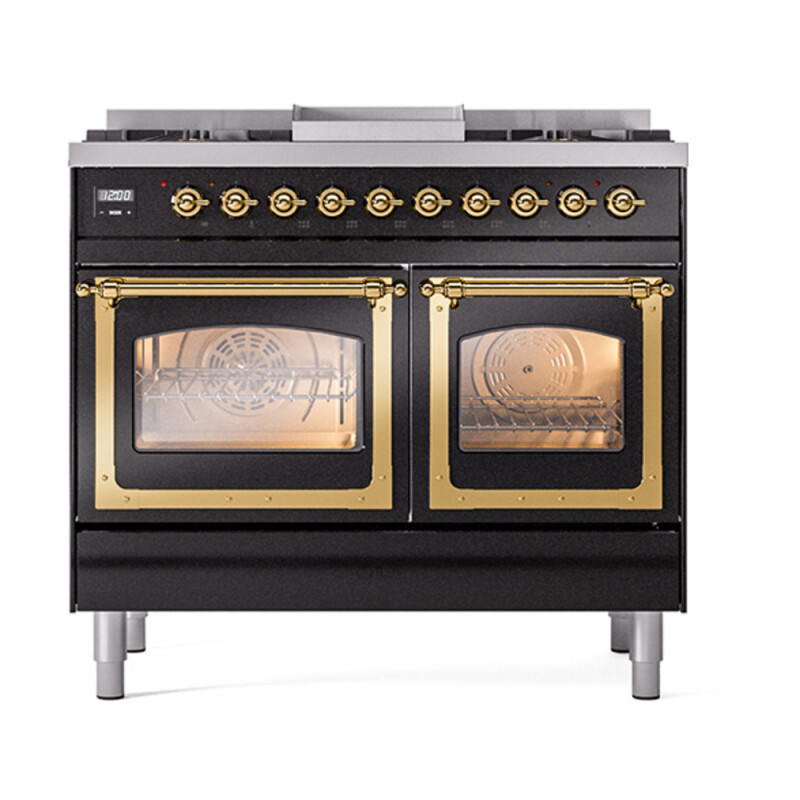 Nostalgie II Noblesse 40 inch Dual Fuel Range with 6 Burners UND40FNMPBKG